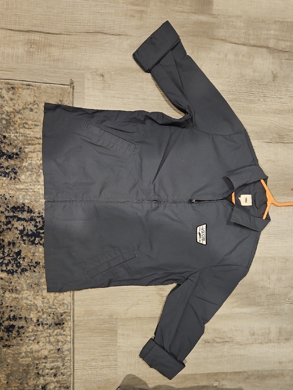 Womans Dark Gray Work Jacket - Logo Patch